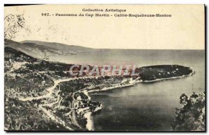 Old Postcard Roquebrune Cap Martin Menton Panorama Cabbe