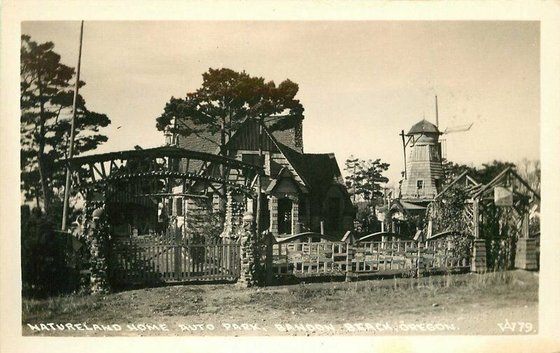 Amusement Natureland Home Bandon Oregon Roadside RPPC Photo Postcard 20-2282