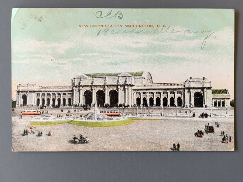 New Union Station Washington DC Litho Postcard A1186080352