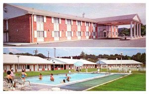 Postcard SWIMMING POOL SCENE Meridian Mississippi MS AR2828