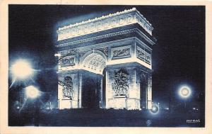 B2767 France Paris Arc de Triomphe PPC front/back scan