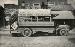 London Road Car Co Bus Advertising on Side c1910 Postcard