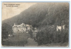 c1910 Luxembourg's Little Switzerland Grundhof Castle Antique Postcard