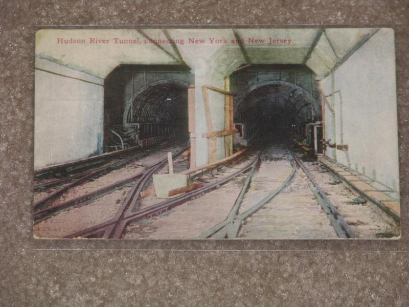 Hudson River Tunnel, Connecting N.Y. & N.J., used vintage card