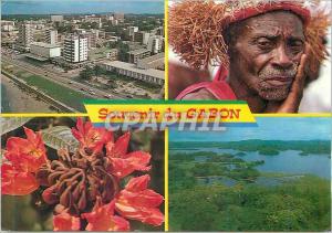  Modern Postcard Souvenir of Gabon Libreville Danseurdu Average Ogooue Tulipier 