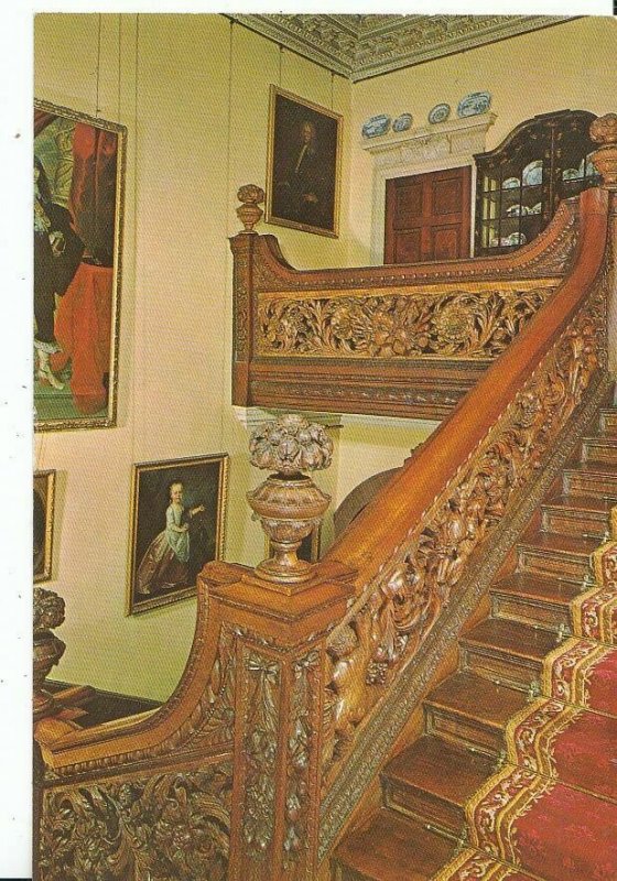 Somerset Postcard - Dunster Castle - Main Staircase   AB731