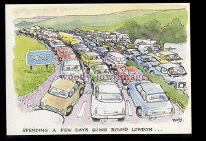 BES091 - Traffic - Spending a few days going round London- Besley comic postcard