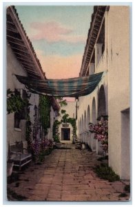 Santa Barbara California CA Postcard El Paseo De La Guerra 1934 Vintage Antique