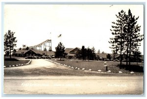 c1940's King's Gateway Hotel View Rice Maid Land O' Lakes WI RPPC Photo Postcard