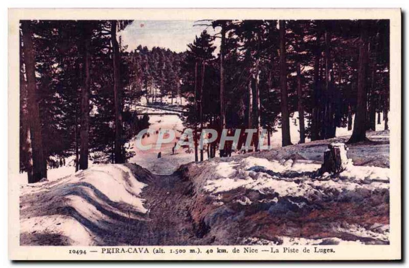 Postcard Old Peira Cava The toboggan track