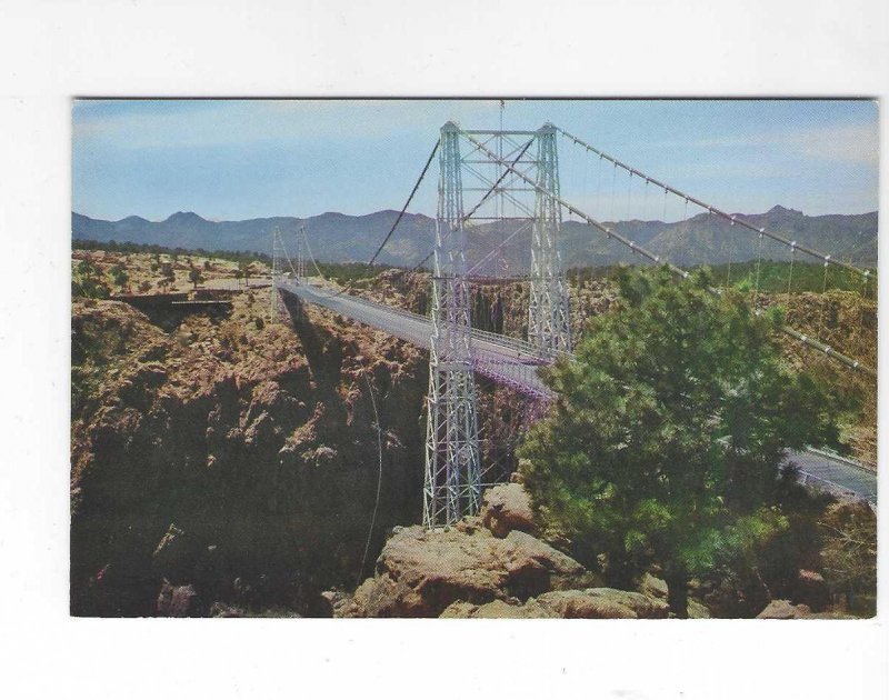 Vtg 50's Royal Gorge Bridge, Colorado Kodachrome Postcard