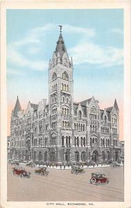 City Hall Richmond Virginia 1920c postcard