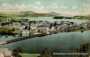 VT - Newport. Lake Memphremagog and City