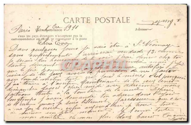 Old Postcard Paris Seine and the Pont Alexandre