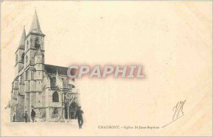 Old Postcard Chaumont Eglise St Jean Baptiste (map 1900)