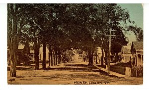 VT - Ludlow. Main Street   (crease)