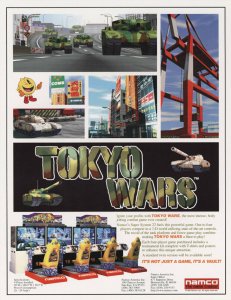 Tokyo Wars Arcade FLYER Original 1995 NOS Video Game Tank Battle Vintage Retro