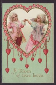 A Token of True Love,Couple,Hearts Postcard