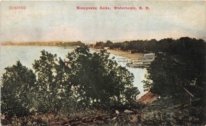 F71/ Watertown South Dakota Postcard 1909 Kampeska Lake Dock