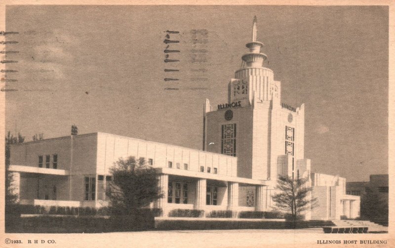 Vintage Postcard 1933 A Century Of Progress Host Building Chicago Illinois ILL