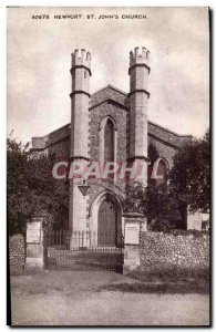 Postcard Old Newport St John's Church