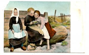 Children - Reading      Artist: Hugo Salmson