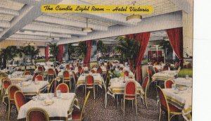 Postcard The Candle Light Room Hotel Victoria New York NY