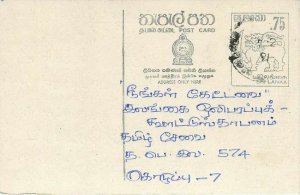 Entier Postal Stationery Postal Sri Lanka Ceylon Lion