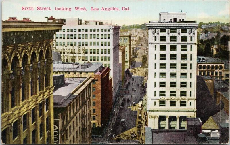 Sixth Street Los Angeles CA California UNUSED O. Newman Postcard E56