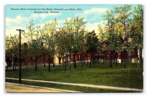 Kansas State Institute For The Blind Kansas City Kansas Postcard