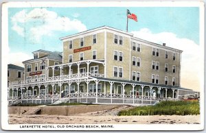 VINTAGE POSTCARD THE LAFAYETTE HOTEL AT OLD ORCHARD BEACH MAINE POSTED 1920