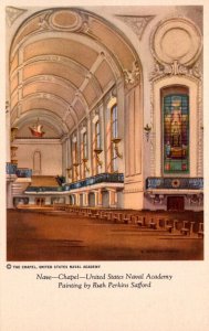 Maryland Annapolis U S Naval Academy Chapel The Nave Painting By Ruth Perkins...