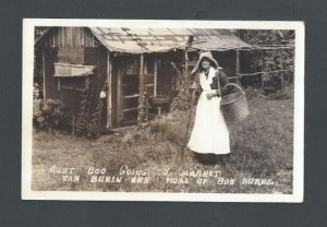 Real Photo Post Card Ca 1909 Van Buren Ark Aunt Bee Going To Market