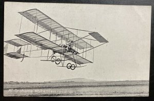 Mint PPC Picture Postcard Early Aviation Mr Grahame White With Passenger