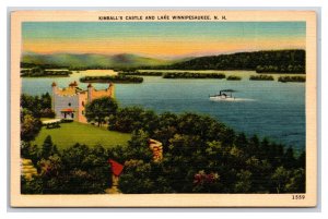 Kimball's Castle Lake Winnipesaukee New Hampshire NH UNP  LInen Postcard R27