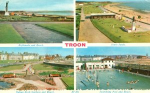 Ayrshire Scotland,1965 Multi Views Troon Sand & Beaches Gardens Vintage Postcard