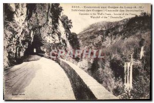 Old Postcard Excursion to the Gorges du Loup Gorges Interior AM