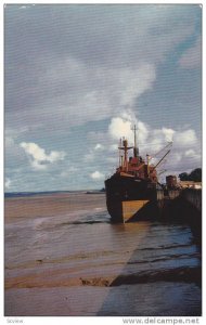 Ship, Low Water At Windsor, Nova Scotia, Canada, 1940-1960s