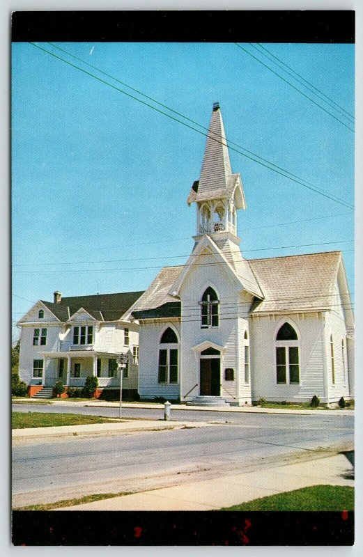 Harrington Delaware~Asbury Methodist Church~Belfry~Parsonage~FW Brueckmann~1950s 