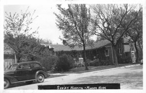 J12/ Minden Nebraska RPPC Postcard c1940s Seeley Hospital Building 217