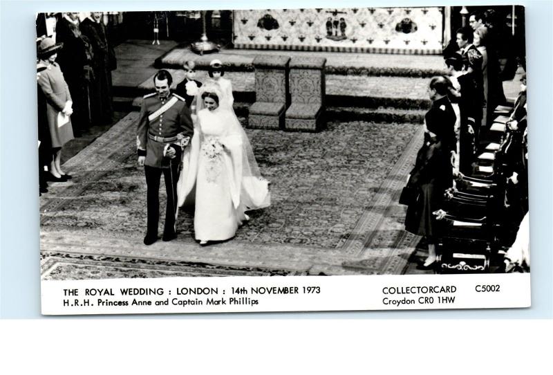 Royal Wedding November 14 1973 Princess Anne Captain Mark Phillips Postcard C68