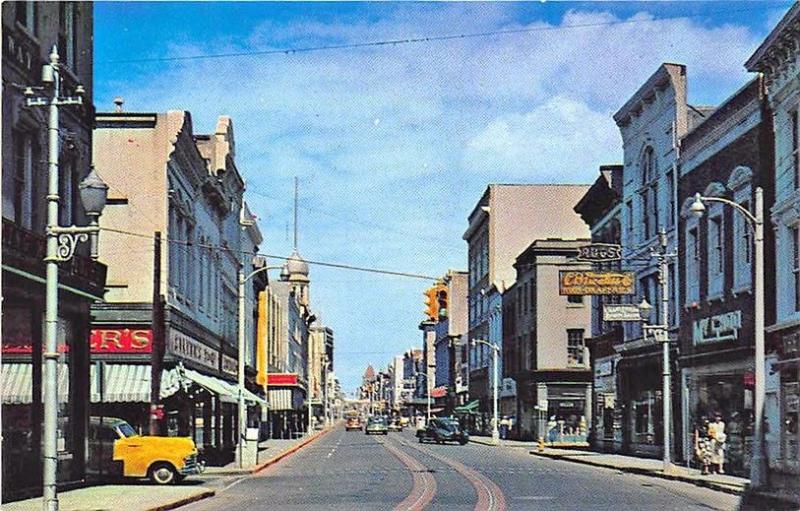 Charleston SC King Street Store Front's Yellow Cab Postcard