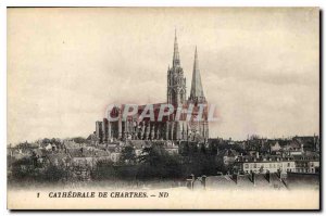 Postcard Old Cathedral of Chartres