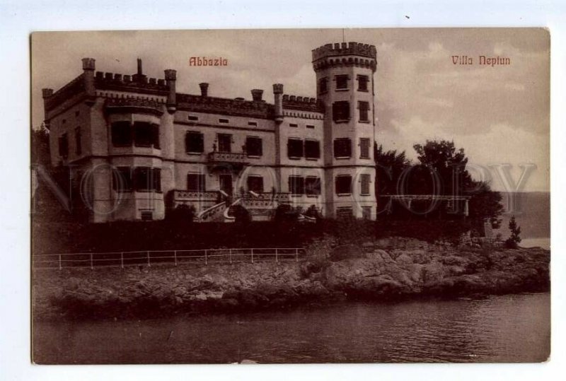 497028 Croatia Opatija Abbazia Villa Neptun Vintage photo postcard