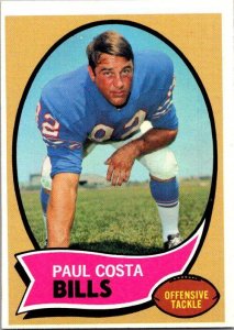 1970 Topps Football Card Paul Costa Buffalo Bills sk21549