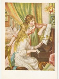 Young girls at the piano by A. Renoir  Modern fine art, painting,  French PC