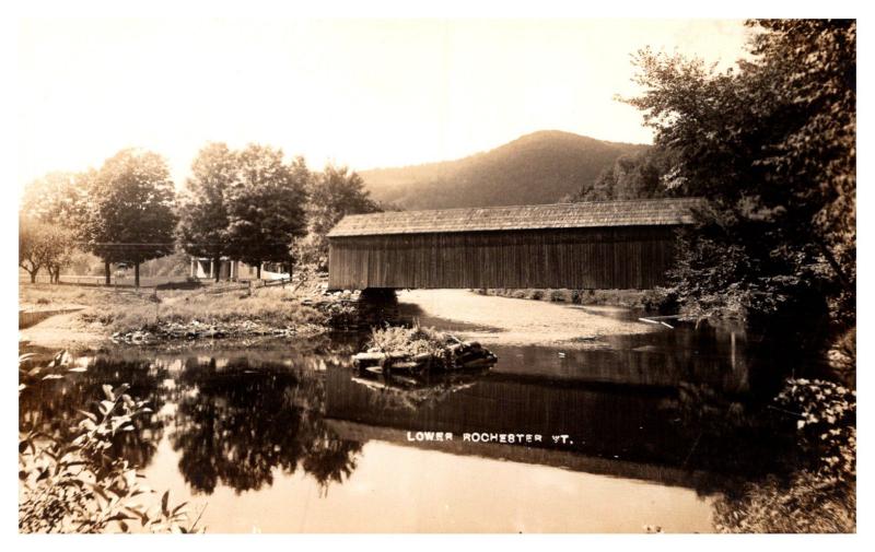 Vermont  Lower Rochester , Covered Bridge ,  RPC   