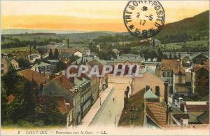 Old Postcard Saint Die Panorama to the station