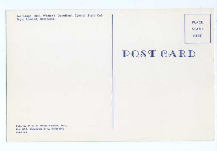 Murdaugh Hall Dormintory Central State College Edmond OK