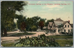 SARATOGA SPRINGS NY ARONDACK SPRINGS AT GEYSERS ANTIQUE POSTCARD